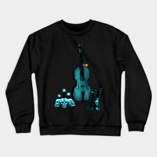 Awesome dark fantasy violin with skulls Crewneck Sweatshirt